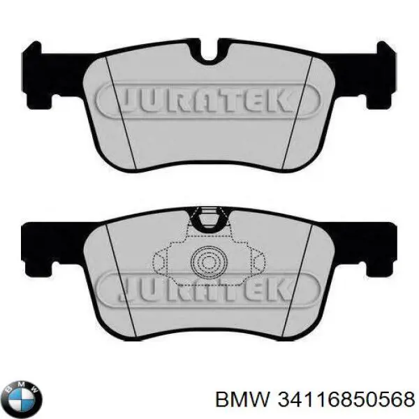 Klocki hamulcowe przednie tarczowe BMW 34116850568 cena, od 33,79 USD
