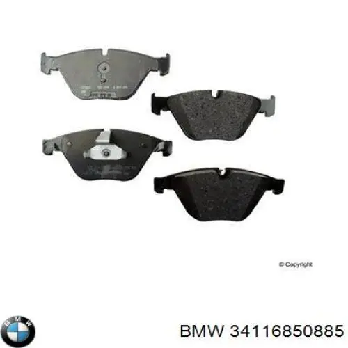 Do koszyka 34116850885 BMW Klocki hamulcowe przednie tarczowe