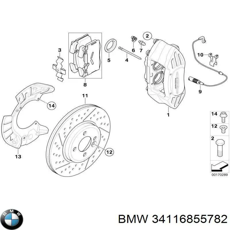 Tarcza hamulcowa przednia BMW 34116855782 cena, od 106,56 USD