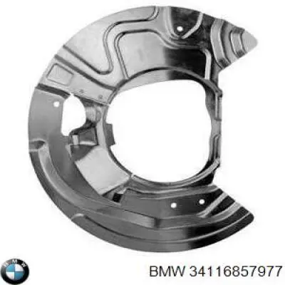 Osłona tarczy hamulcowej przedniej lewej BMW 34116857977 cena, od 28,16 USD