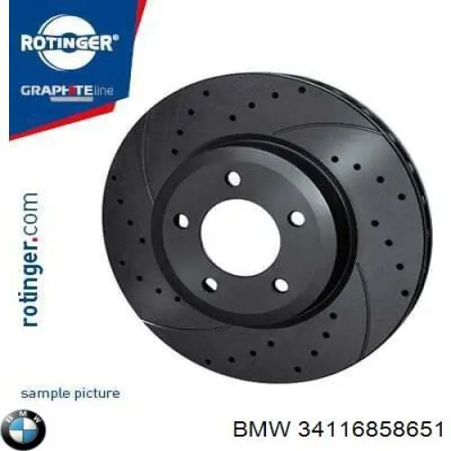 Tarcza hamulcowa przednia BMW 34116858651 cena, od 47,88 USD