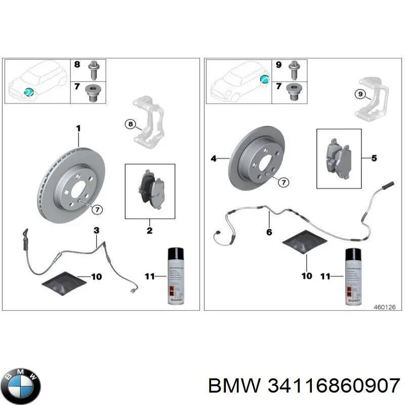 Tarcza hamulcowa przednia BMW 34116860907 cena, od 114,91 USD