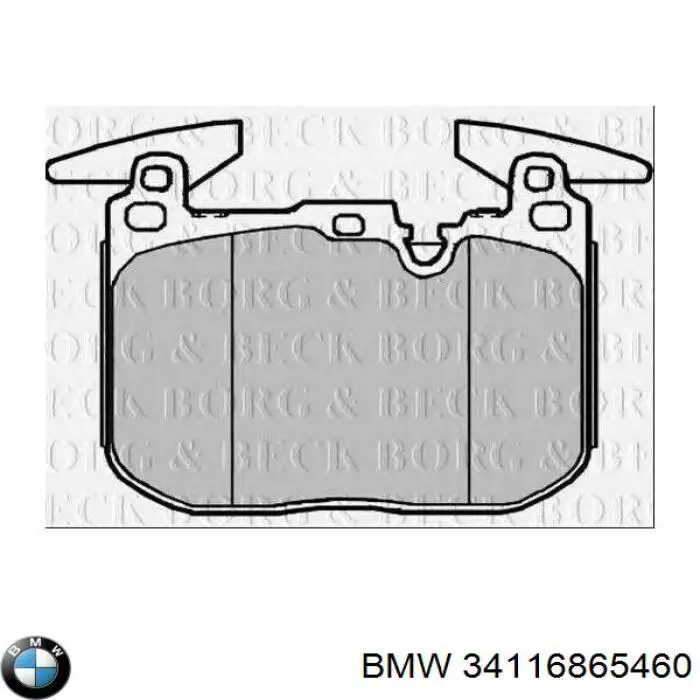 Klocki hamulcowe przednie tarczowe BMW 34116865460 cena, od 55,43 USD
