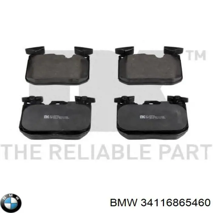 Do koszyka 34116865460 BMW Klocki hamulcowe przednie tarczowe