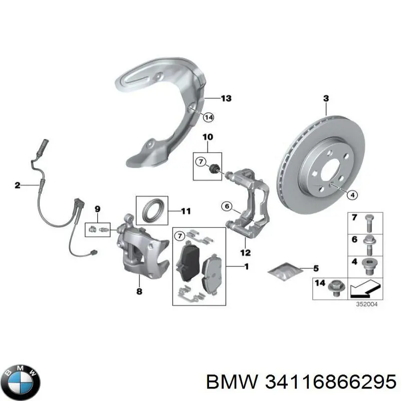 34116866295 BMW Tarcza hamulcowa przednia
