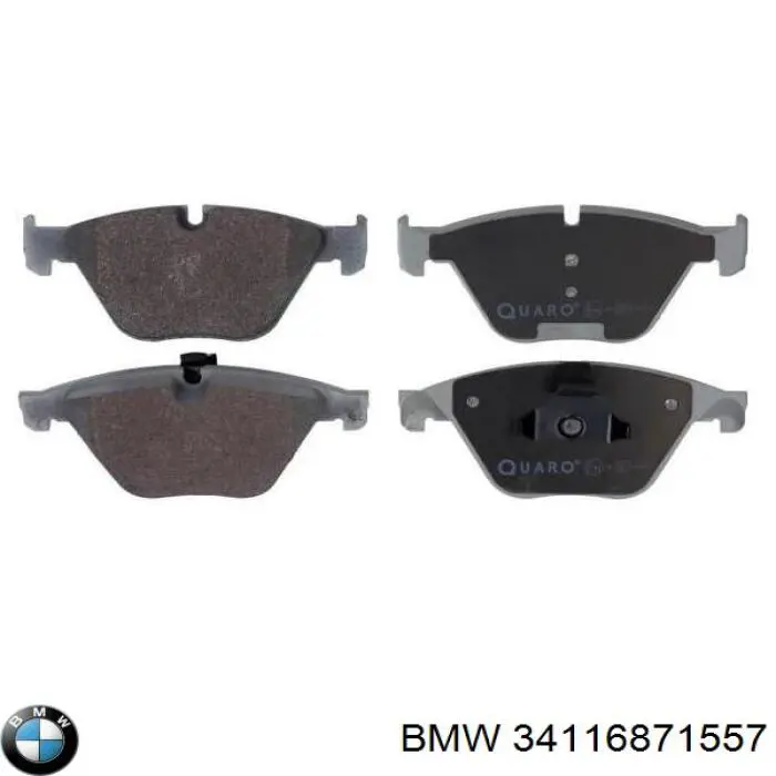 Do koszyka 34116871557 BMW Klocki hamulcowe przednie tarczowe