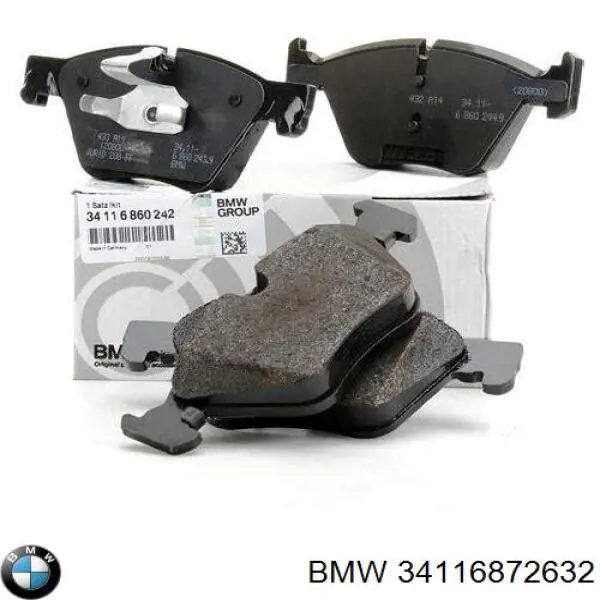 34116872632 BMW Klocki hamulcowe przednie tarczowe