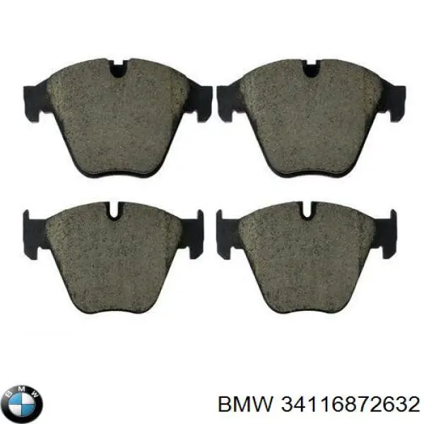 Klocki hamulcowe przednie tarczowe BMW 34116872632 cena, od 37,77 USD
