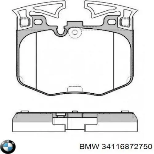 34116872750 BMW klocki hamulcowe przednie tarczowe