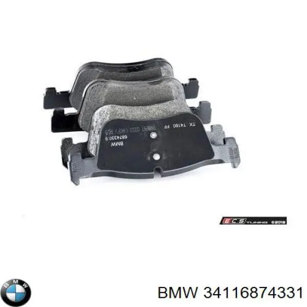 Klocki hamulcowe przednie tarczowe BMW 34116874331 cena, od 33,79 USD