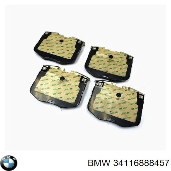 Klocki hamulcowe przednie tarczowe BMW 34116888457 cena, od 56,23 USD