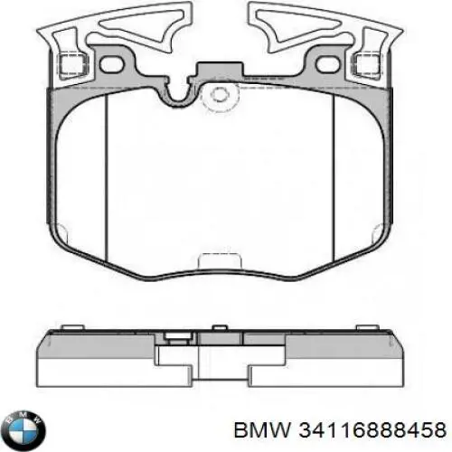 Klocki hamulcowe przednie tarczowe BMW 34116888458 cena, od 177,42 USD