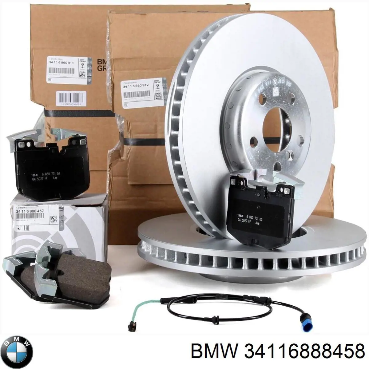 Do koszyka 34116888458 BMW Klocki hamulcowe przednie tarczowe