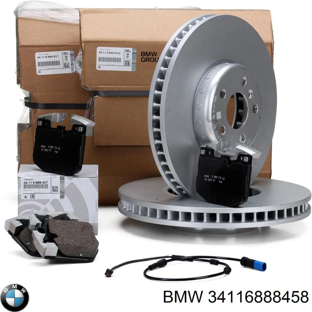 Klocki hamulcowe przednie tarczowe BMW 34116888458