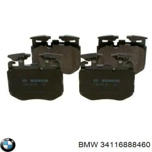 Klocki hamulcowe przednie tarczowe BMW 34116888460 cena, od 79,16 USD