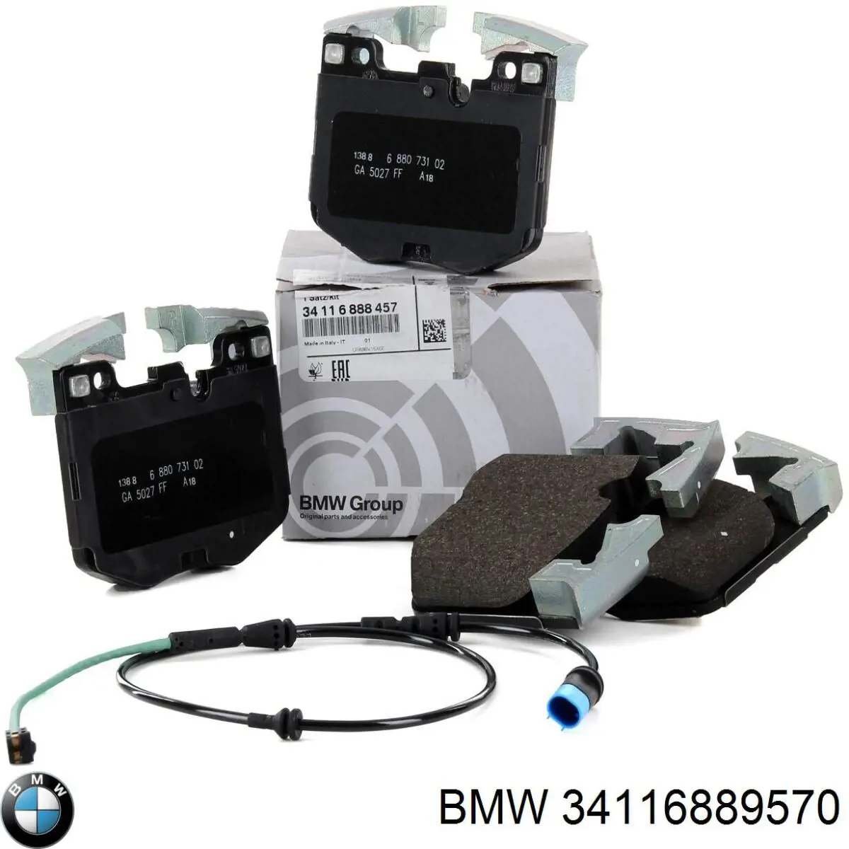 34116889570 BMW Klocki hamulcowe przednie tarczowe