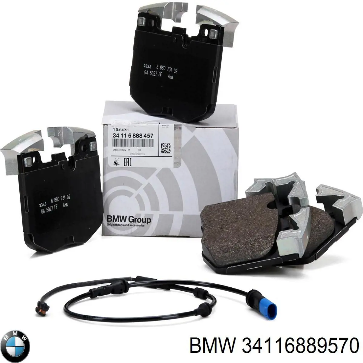 Klocki hamulcowe przednie tarczowe BMW 34116889570 cena, od 177,42 USD