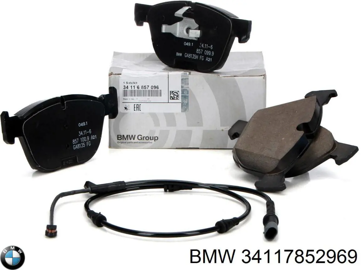Klocki hamulcowe przednie tarczowe 34117852969 BMW