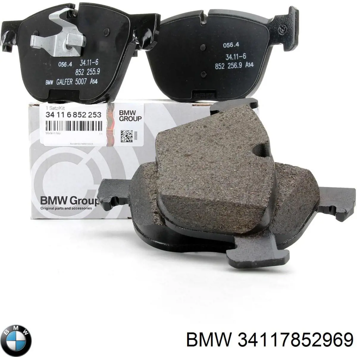 Do koszyka 34117852969 BMW Klocki hamulcowe przednie tarczowe