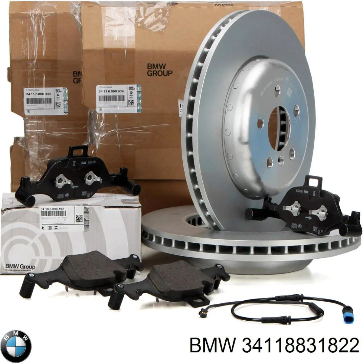 Do koszyka 34118831822 BMW Tarcza hamulcowa przednia