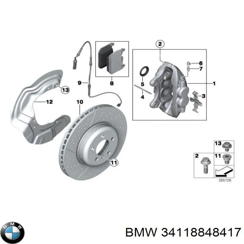 Tarcza hamulcowa przednia BMW 34118848417 cena, od 65,36 USD