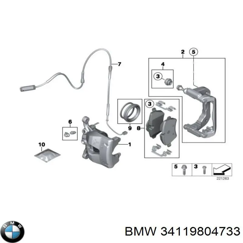 Jarzmo zacisku hamulcowego przedniego BMW 34119804733 cena, od 78,69 USD