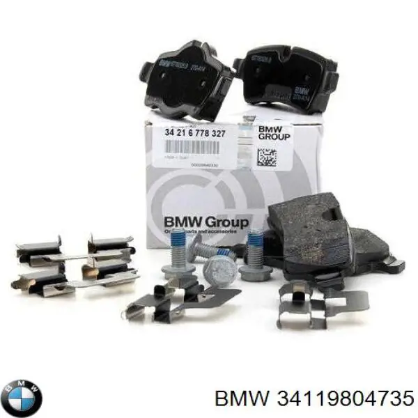Klocki hamulcowe przednie tarczowe BMW 34119804735 cena, od 26,97 USD