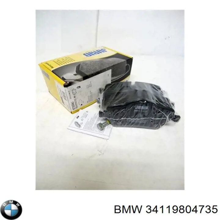 Do koszyka 34119804735 BMW Klocki hamulcowe przednie tarczowe