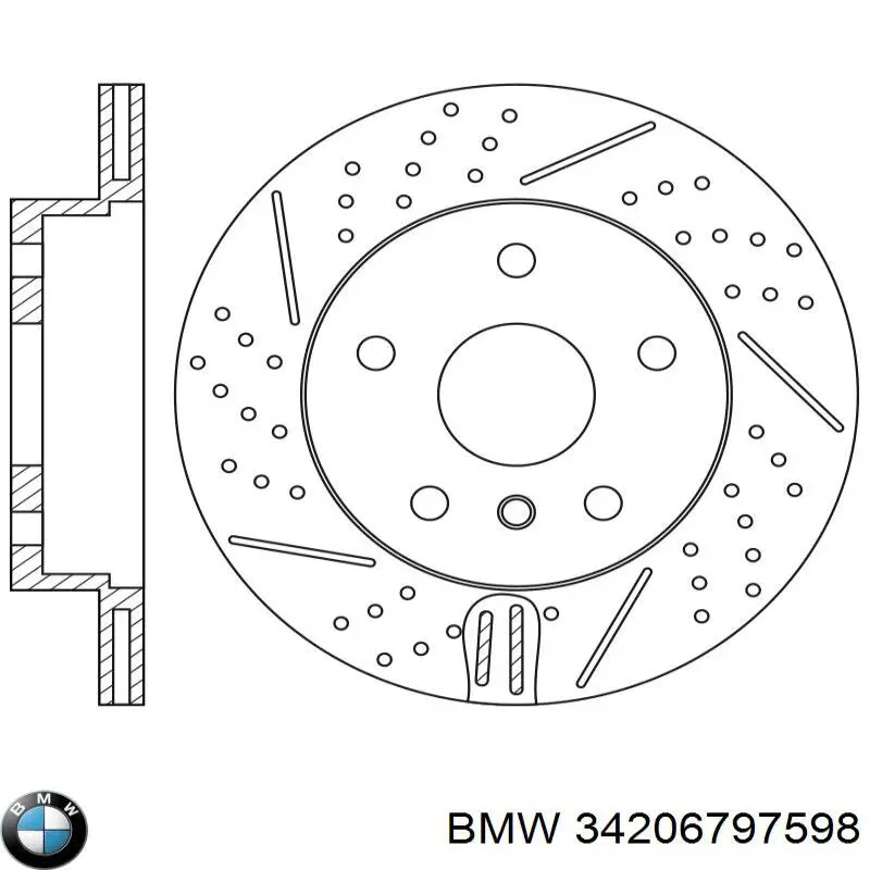 Do koszyka 34206797598 BMW Tarcza hamulcowa tylna