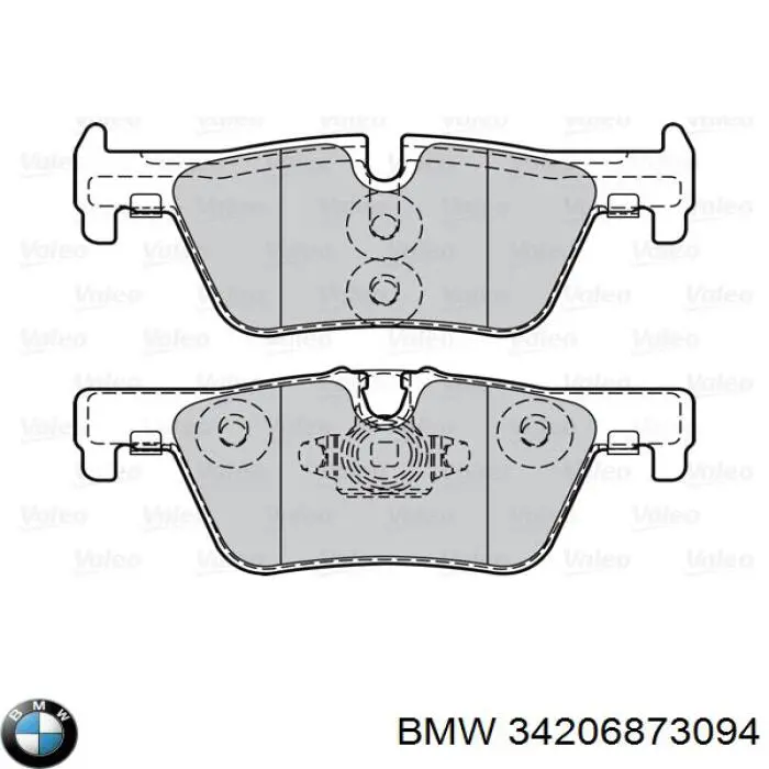 Do koszyka 34206873094 BMW Okładziny (klocki) do hamulców tarczowych tylne