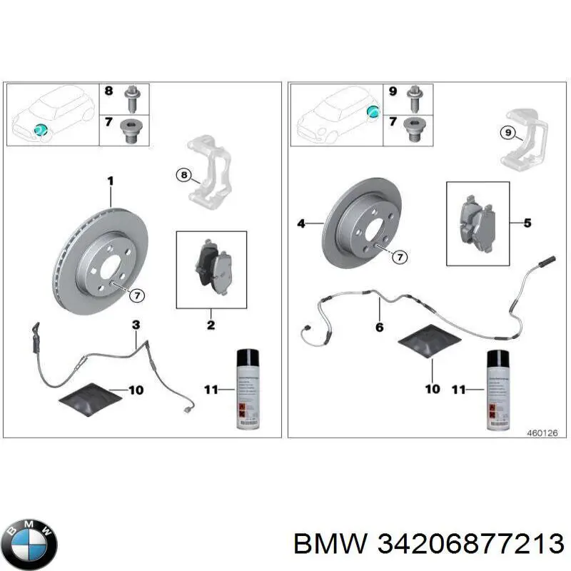 34206877213 BMW Tarcza hamulcowa tylna
