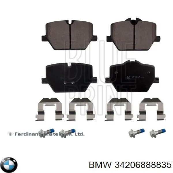Do koszyka 34206888835 BMW Okładziny (klocki) do hamulców tarczowych tylne
