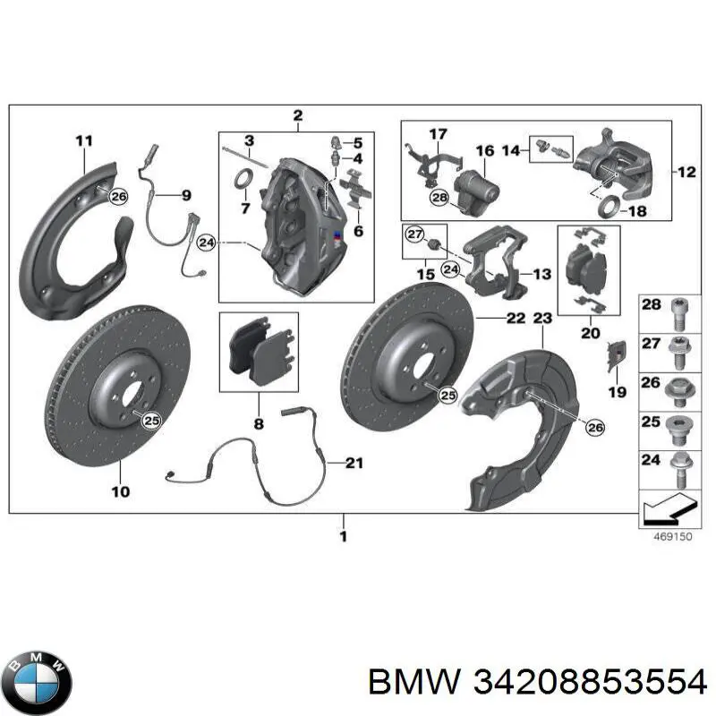34208853554 BMW Tarcza hamulcowa tylna