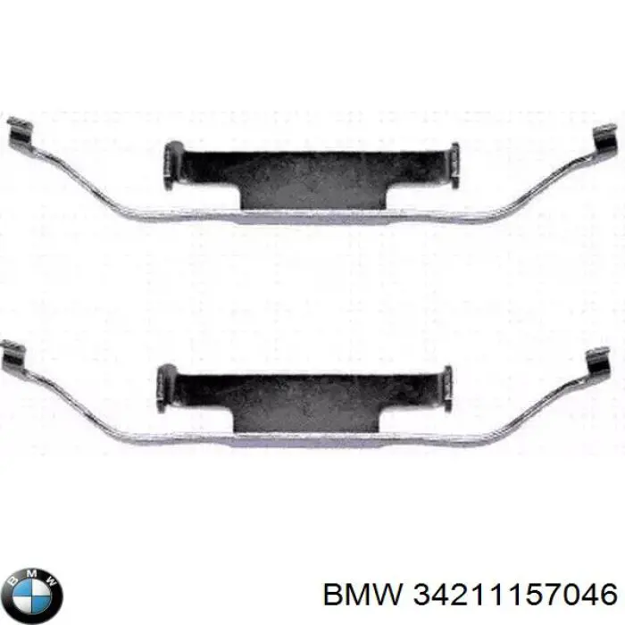 Zestaw sprężyn do mocowania tylnych klocków tarczowych BMW 34211157046 cena, od 8,91 USD