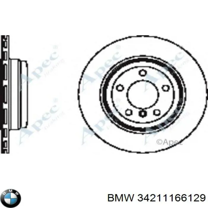 Do koszyka 34211166129 BMW Tarcza hamulcowa tylna