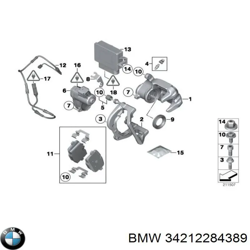 Okładziny (klocki) do hamulców tarczowych tylne BMW 34212284389 cena, od 51,55 USD