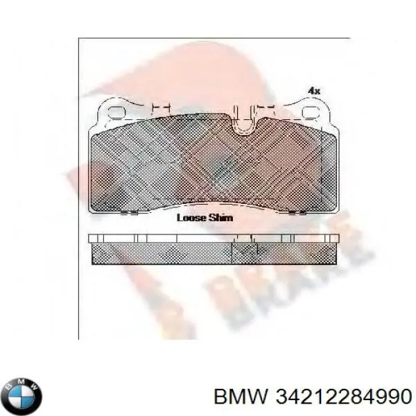 Okładziny (klocki) do hamulców tarczowych tylne BMW 34212284990 cena, od 49,94 USD