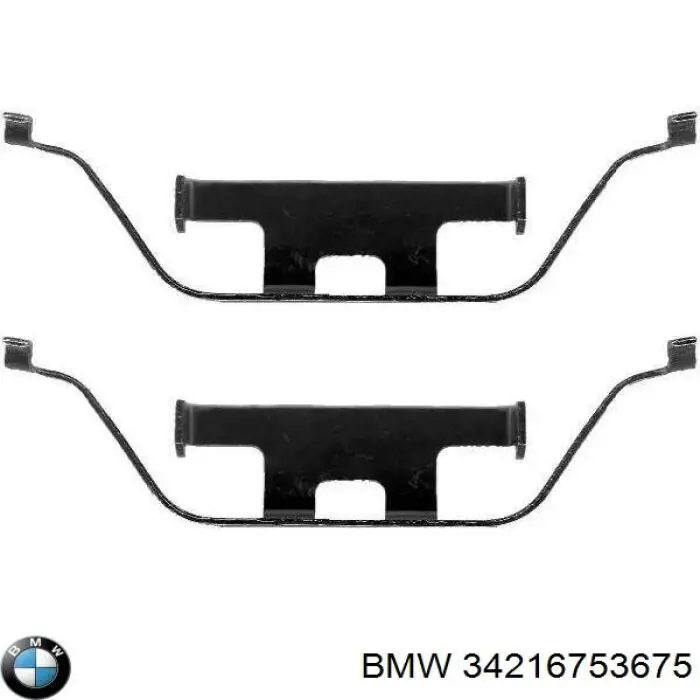 34216753675 BMW Zestaw sprężyn do mocowania tylnych klocków tarczowych