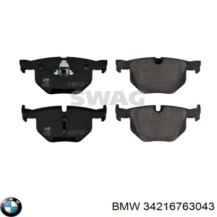 Okładziny (klocki) do hamulców tarczowych tylne BMW 34216763043