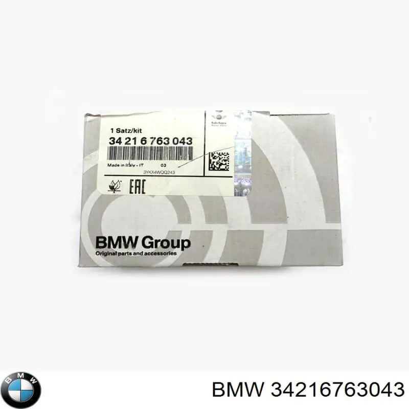 Okładziny (klocki) do hamulców tarczowych tylne BMW 34216763043 cena, od 35,45 USD