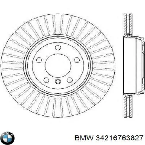 Do koszyka 34216763827 BMW Tarcza hamulcowa tylna