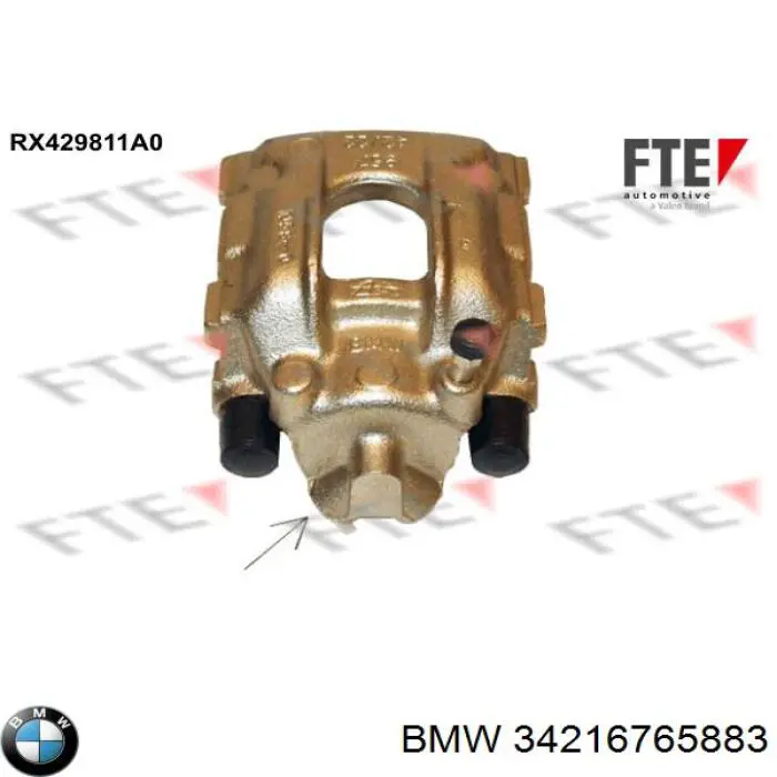 Do koszyka 34216765883 BMW Zacisk hamulcowy tylny lewy