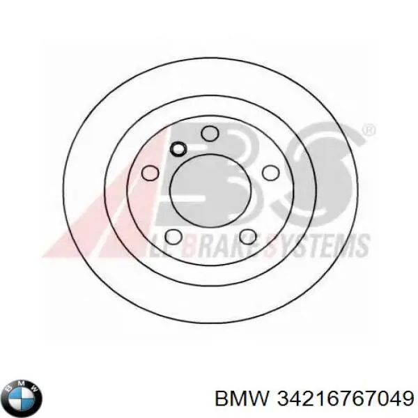 Tarcza hamulcowa tylna BMW 34216767049 cena, od 40,25 USD