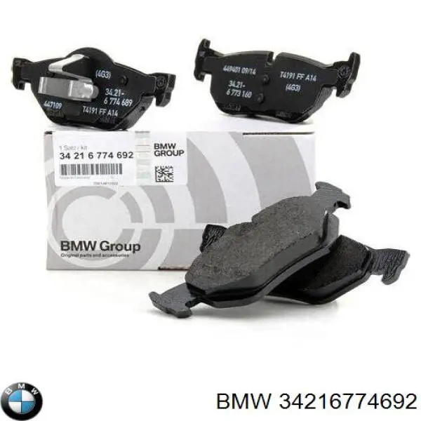 Do koszyka 34216774692 BMW Okładziny (klocki) do hamulców tarczowych tylne