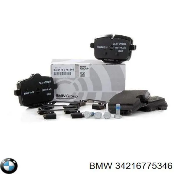 Okładziny (klocki) do hamulców tarczowych tylne BMW 34216775346 cena, od 29,45 USD
