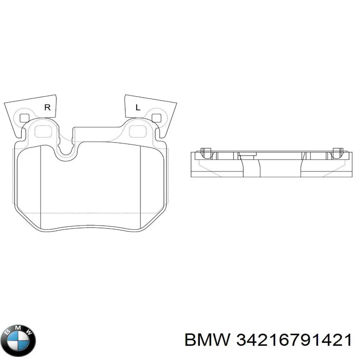 Do koszyka 34216791421 BMW Okładziny (klocki) do hamulców tarczowych tylne