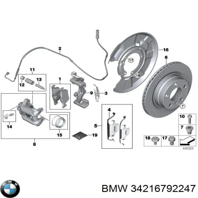 34216792247 BMW Osłona tarczy hamulcowej tylnej lewa