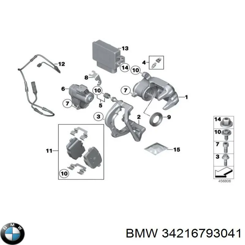 Zacisk hamulcowy tylny lewy do BMW 5 (F10)