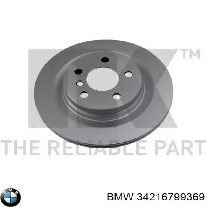 Tarcza hamulcowa tylna BMW 34216799369 cena, od 54,89 USD