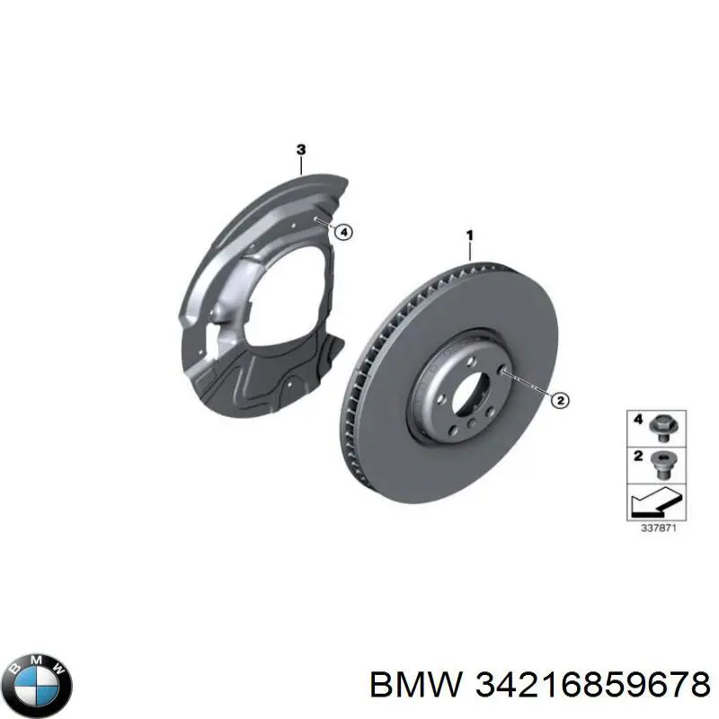 34216859678 BMW Tarcza hamulcowa tylna